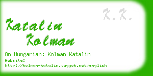 katalin kolman business card